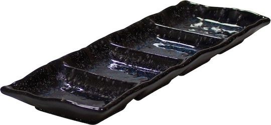 Ready Porzellan Ordnungshüter 4 Schlitze Schwarz W26.4xL9cm 1Stück