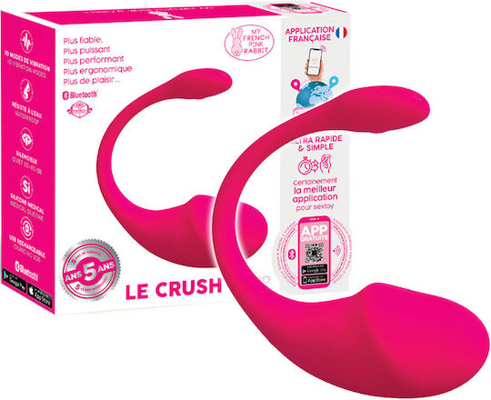 Le Crush Δονητής Egg με Απομακρυσμένο Έλεγχο 18cm Φούξια