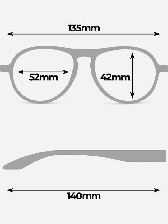 Twig Thiele Unisex Sunglasses with Brown Tartaruga Plastic Frame and Green Lens THS11