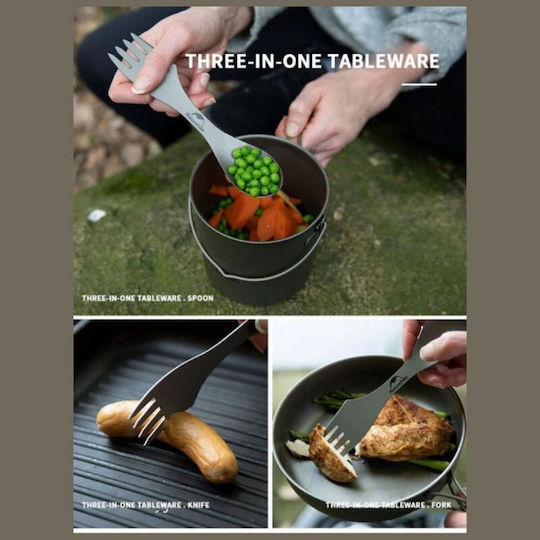 Naturehike Redzepi Titanium Μαχαιροκουταλοπίρουνο Grey