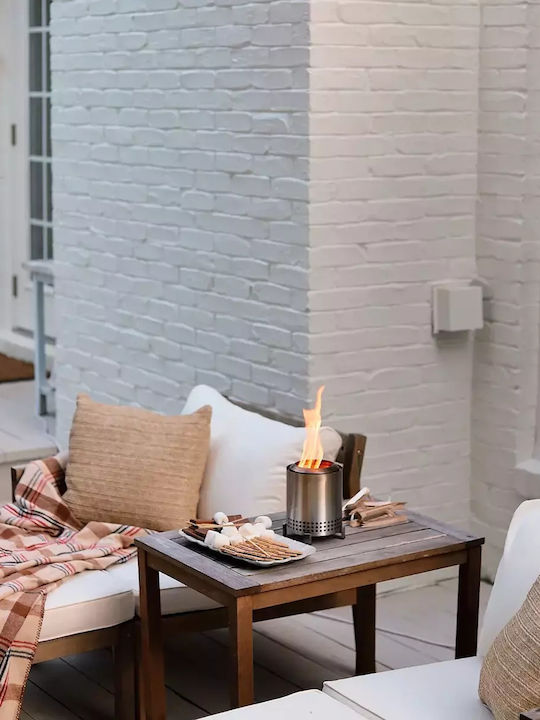 Solo Stove Mesa Τζάκι Εξωτερικού Χώρου Μεταλλικό Ασημί