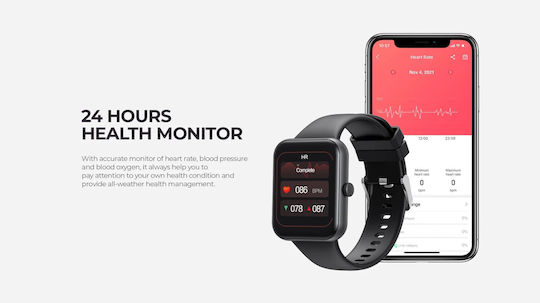 Havit M9035 Smartwatch mit Pulsmesser (Schwarz)