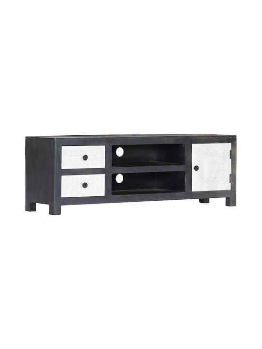 TV-Ständer Grau/Weiß M120xT30xH40cm