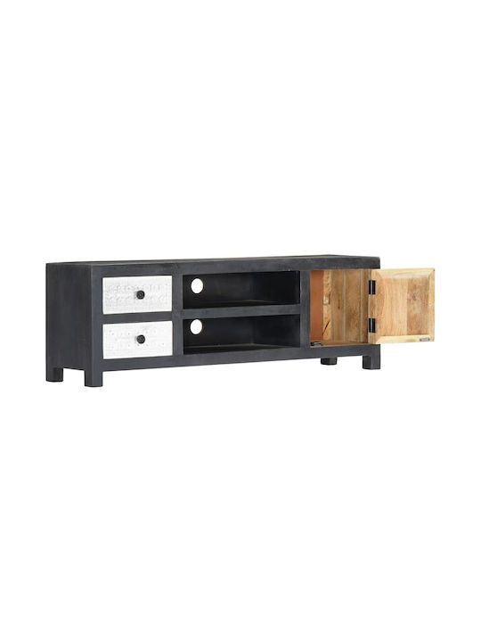 TV-Ständer Grau/Weiß M120xT30xH40cm