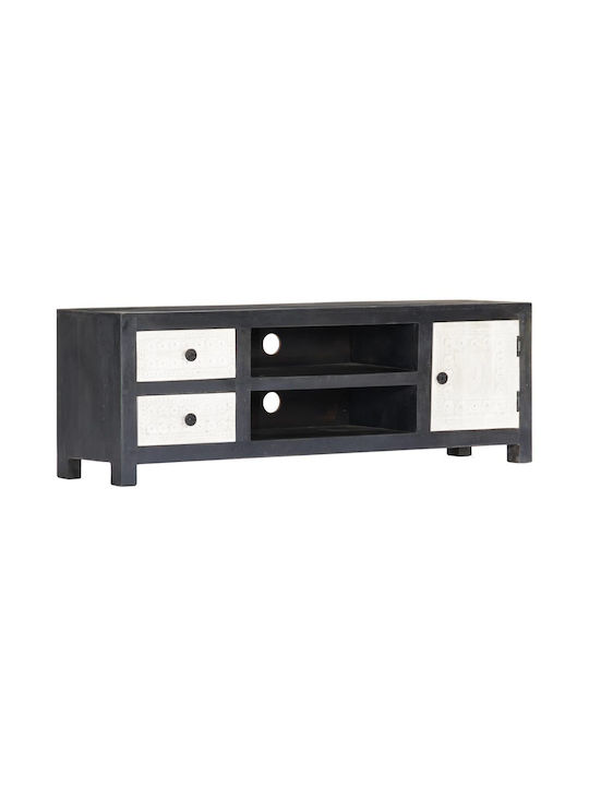 TV-Ständer Grau/Weiß M120xT30xH40cm