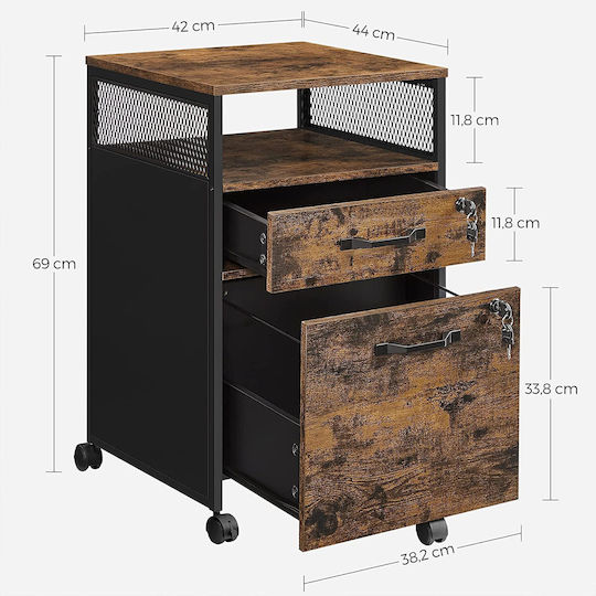 Songmics Cabinet de baie L44xA42xÎ69cm Gri
