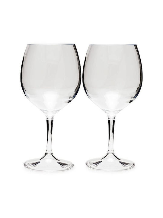 GSI Outdoors Glass for White and Red Wine made of Glass in Red Color