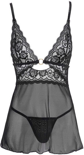 Boss Of Toys Sexy Baby Dolls with Lace and Transparency Black