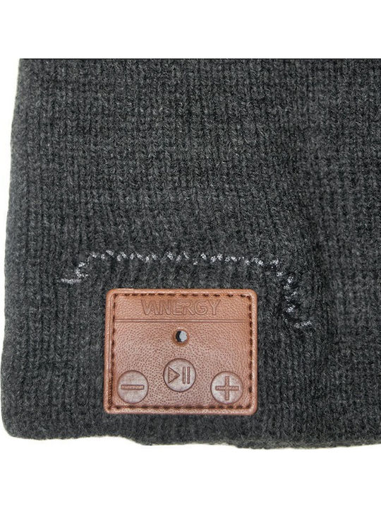 Beanie Männer Beanie mit Kopfhörern Gestrickt Charcoal