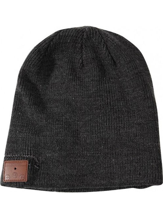 Beanie Männer Beanie mit Kopfhörern Gestrickt Charcoal