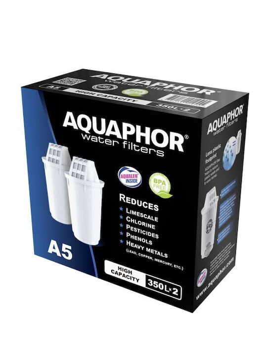 Aquaphor Ανταλλακτικό Φίλτρο Νερού για Κανάτα από Ενεργό Άνθρακα A5 4τμχ