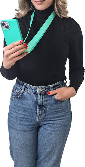 Sonique Back Cover Σιλικόνης 0.5mm με Λουράκι Γαλάζιο (Poco X6 Pro)