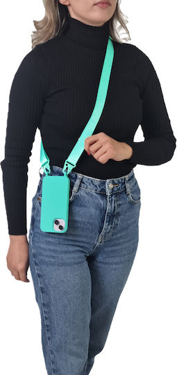 Sonique Strap Back Cover Σιλικόνης 0.5mm με Λουράκι Γαλάζιο (Redmi Note 13 4G)