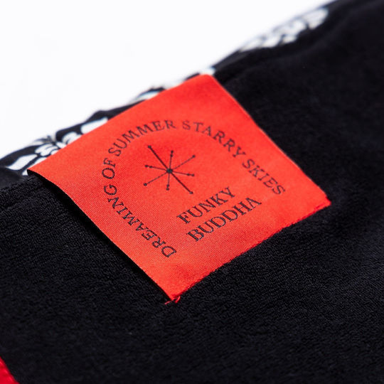 Funky Buddha Beach Towel Cotton Black