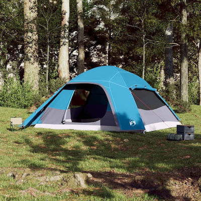 vidaXL Cort Camping Cățărare Albastră 3 Sezoane pentru 6 Persoane Impermeabil 1780mm 335x396x185cm