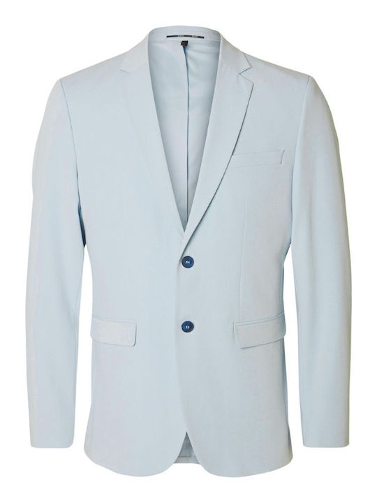 Ανδρικό Σακάκι με Στενή Εφαρμογή Light Blue