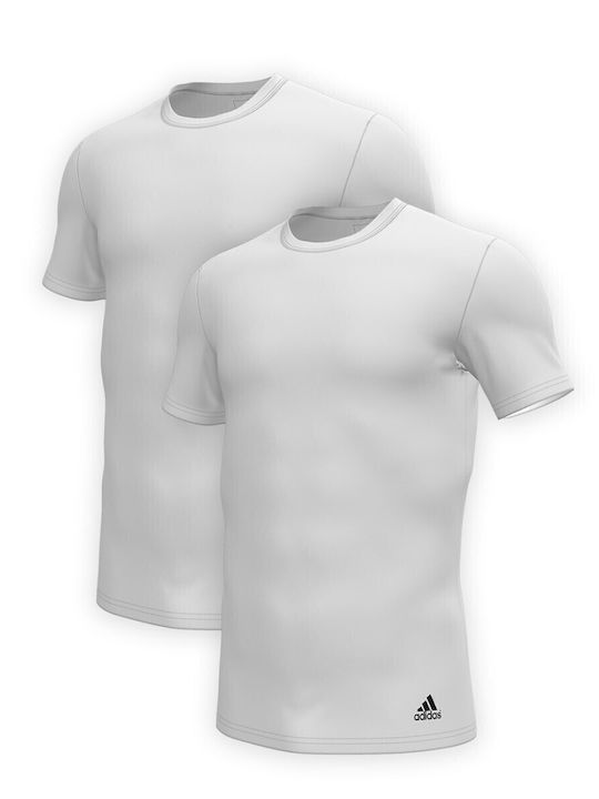 Active Flex Cotton Men's Undershirts Short-sleeved White 2Pack