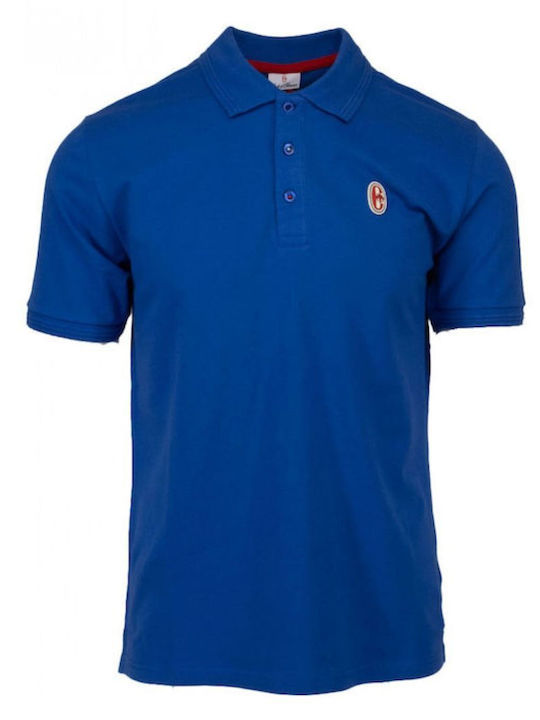 Conte Of Florence Men's Short Sleeve Blouse Polo BLUE