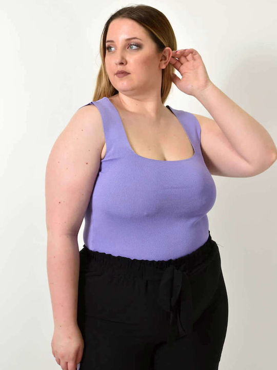 Bluză pentru femei de mărime mare, mov, 24415