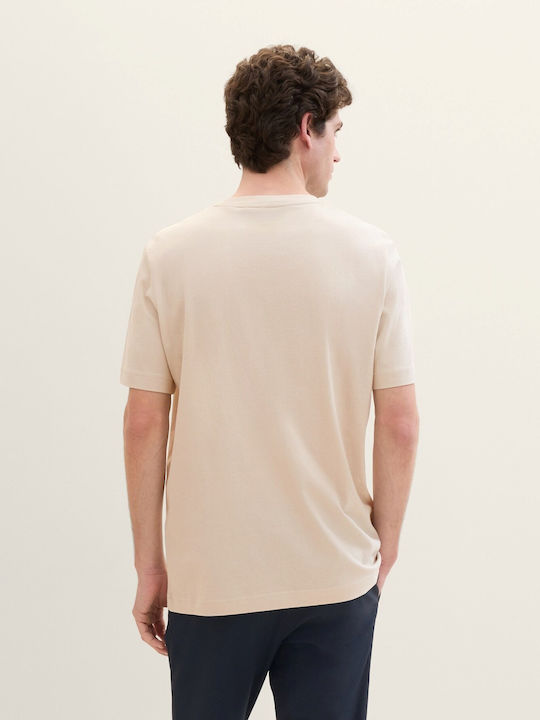 Tom Tailor Ανδρικό T-shirt Κοντομάνικο Beige