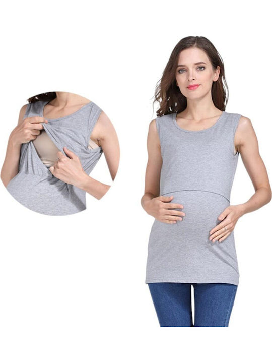 Queen Mother Top Maternity Tops Grey