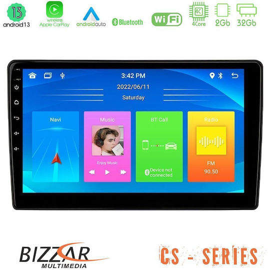 Bizzar Автомобилна Аудио Система 2DIN (Блутут/USB/WiFi/GPS/Apple-Carplay/Android-Auto) с Тъчскрийн 9"