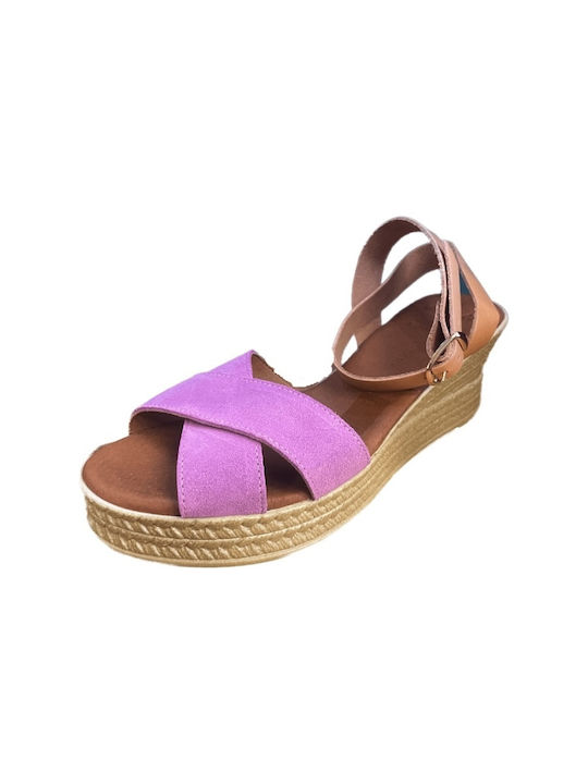 Blondie Leather Women's Sandals Purple