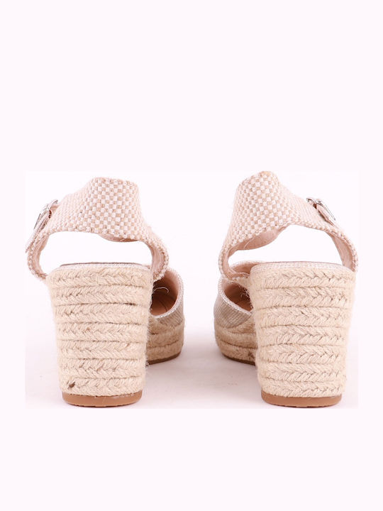 Damenplattformen im Espadrilles-Stil Silber