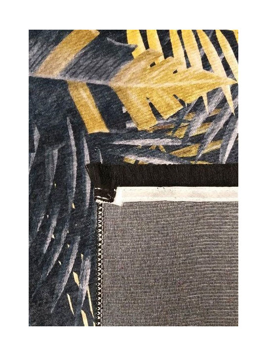 Rug Rectangular Black&gold 01