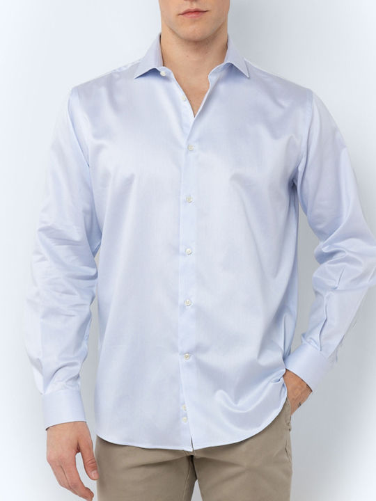 The Bostonians Men's Shirt Long Sleeve Cotton SkyBlue