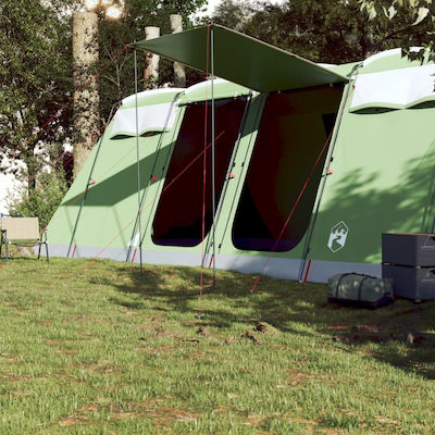 vidaXL Σκηνή Camping Τούνελ Πράσινη 3 Εποχών για 10 Άτομα 698x370x205εκ.