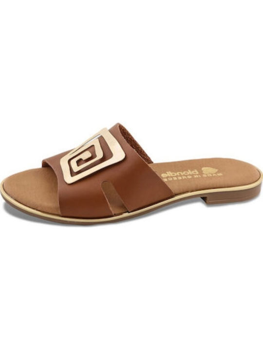 Blondie Women's Flat Sandals Anatomic in Tabac Brown Color