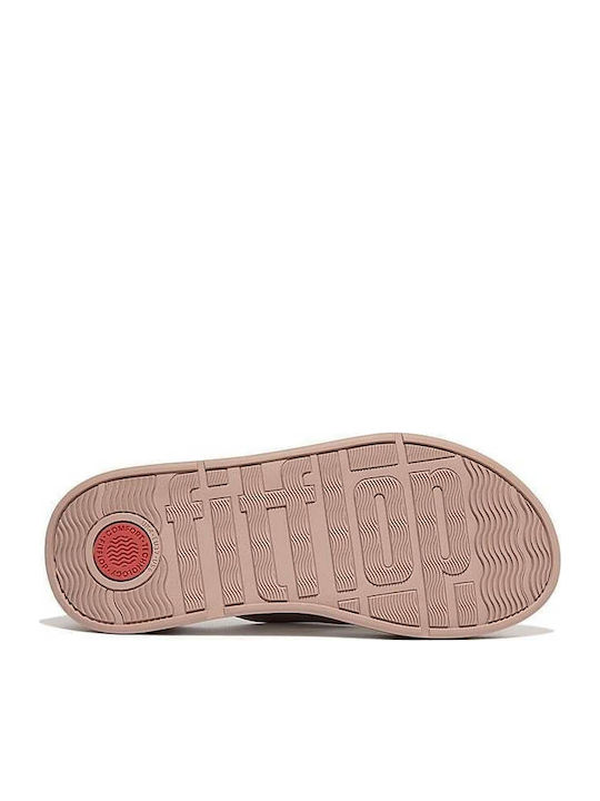 Leder Flache Sandalen für Damen Beige