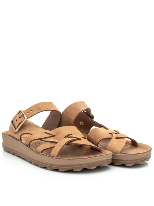 Fantasy Sandals Anatomic Leather Women's Sandals Tabac Brown