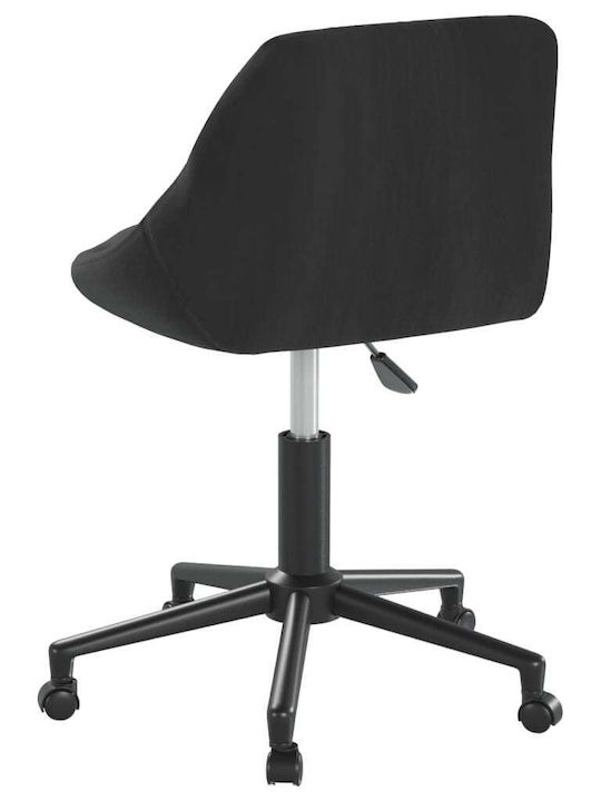 Office Desk Stool with Backrest Black 46x44x67cm