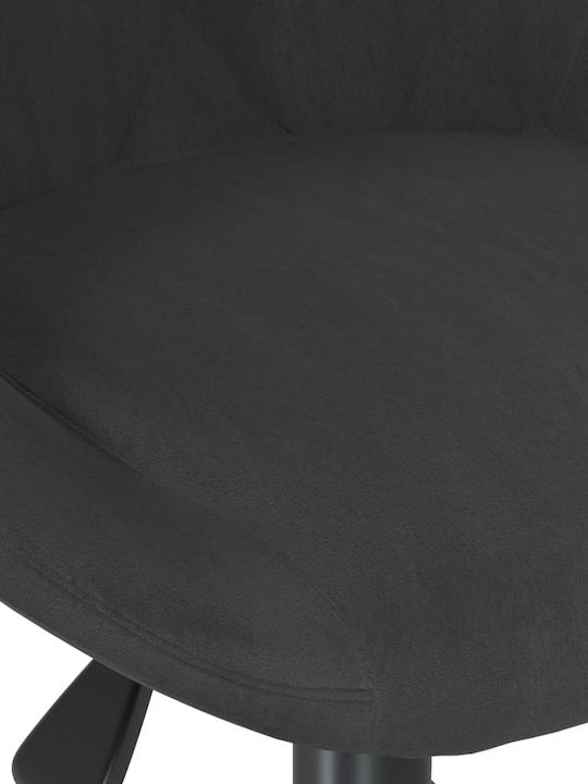 Office Desk Stool with Backrest Black 46x44x67cm