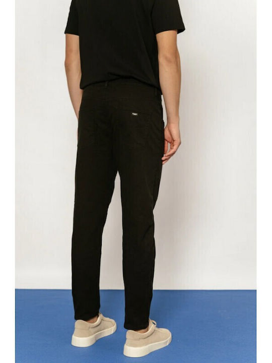 Ανδρικό Παντελόνι Τζιν Cropped Regular Fit Black