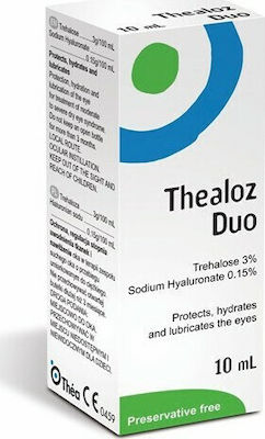 Thea Pharma Hellas Thealoz Duo Οφθαλμικές Σταγόνες με Υαλουρονικό Οξύ για Ξηροφθαλμία 10ml