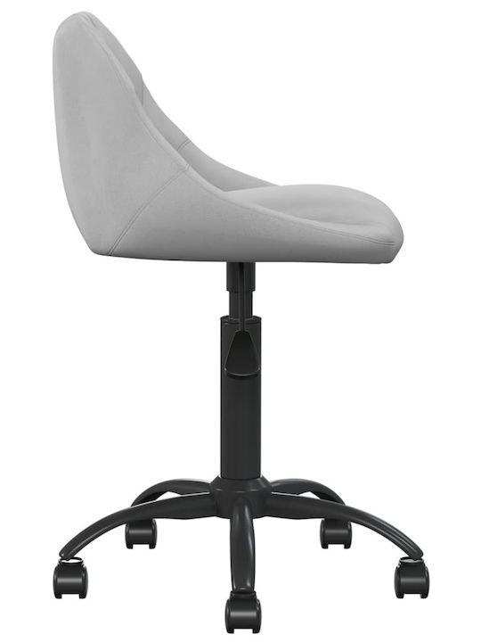 Office Desk Stool with Backrest Gray 44x46x67cm