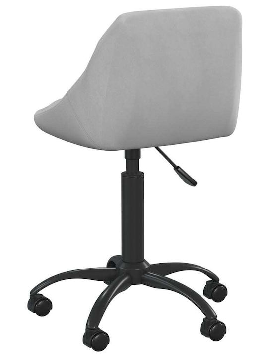 Office Desk Stool with Backrest Gray 44x46x67cm