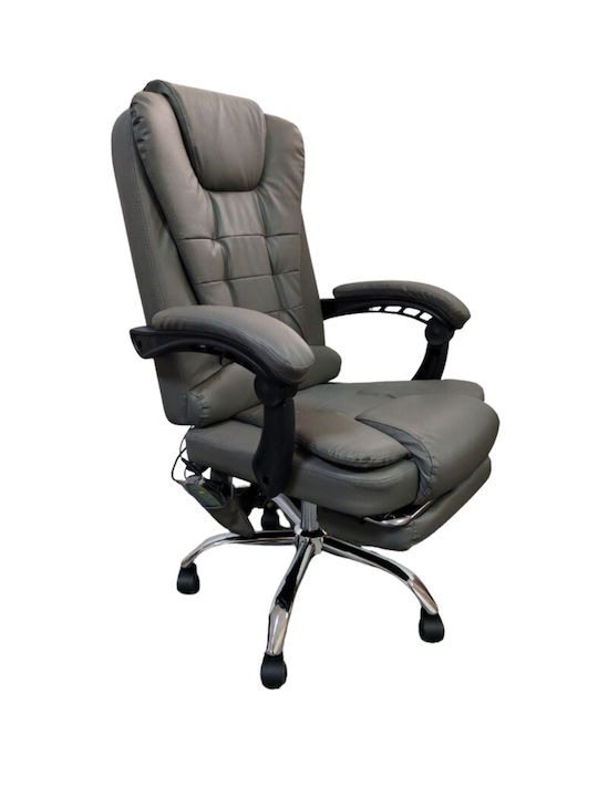 Μπράτσα Reclining Office Chair Massage with Adjustable Arms Gray