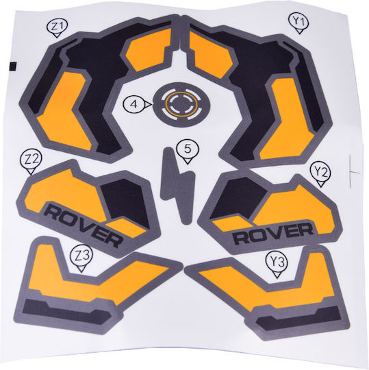 Jokomisiada Educational Martian Rover Solar Construction Kit Τηλεκατευθυνόμενο Παιχνίδι Πορτοκαλί
