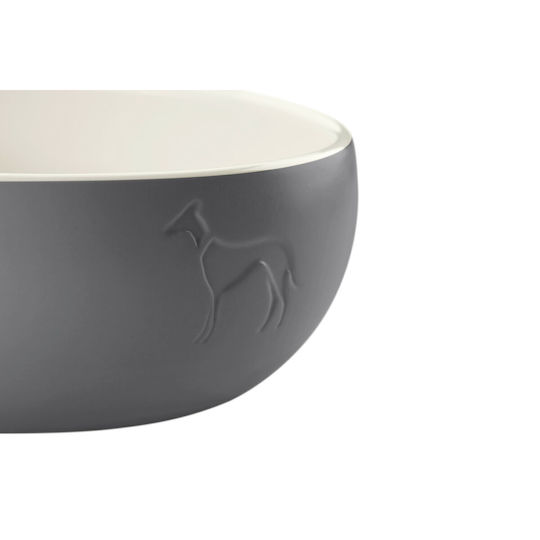 Hunter Ceramic Bowl Food & Water for Dog & Cat 310ml in Gray Color