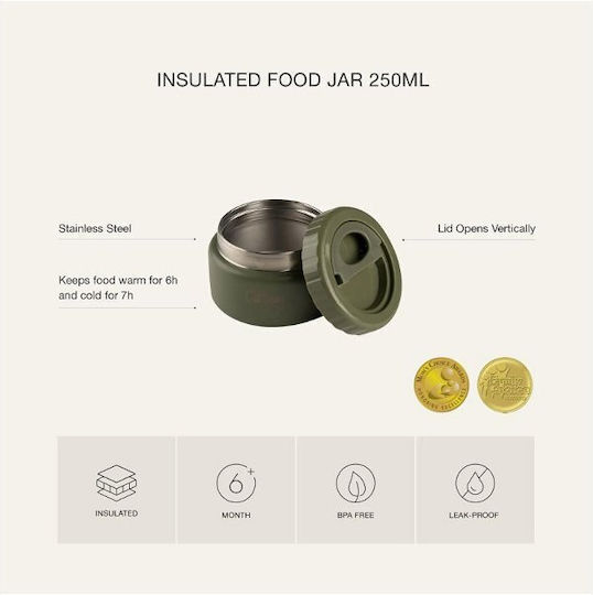 Citron Δοχείο Φαγητού Inox Μπλε 250ml