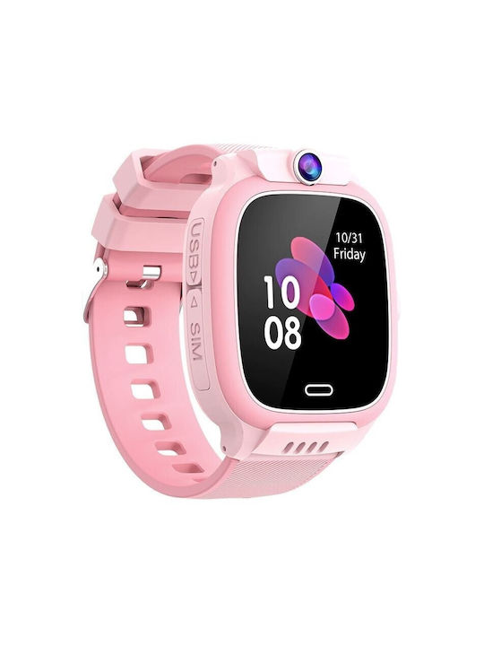 Y31 884621 Παιδικό Smartwatch με GPS και Καουτσούκ/Πλαστικό Λουράκι Ροζ