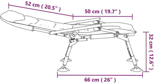 vidaXL Καρέκλα Παραλίας 58x75x94εκ.