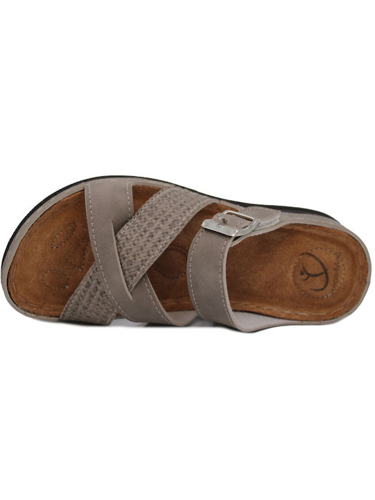 Steps Med Women's Flat Sandals Anatomic in Gray Color