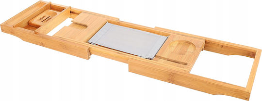 Επιτοίχια Ραφιέρα Μπάνιου Bamboo 112x23x4.5cm Μπεζ