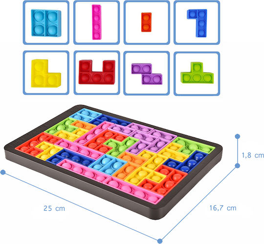 Tetris Pop it Fidget Πλαστικό Πολύχρωμο