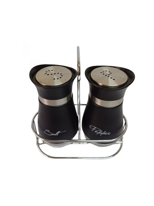 Karvounis Salt and Pepper Set Metallic with Stand 2pcs